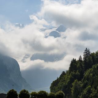 view of swiss mountains