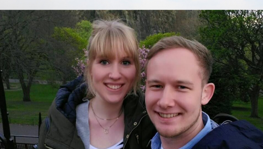 Julia und ihr Freund Kristian in Edinburgh 