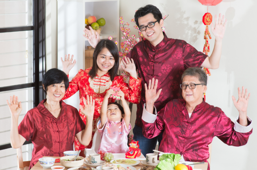 lunar year photo family 