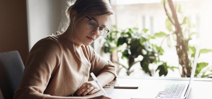 Girl on the computer