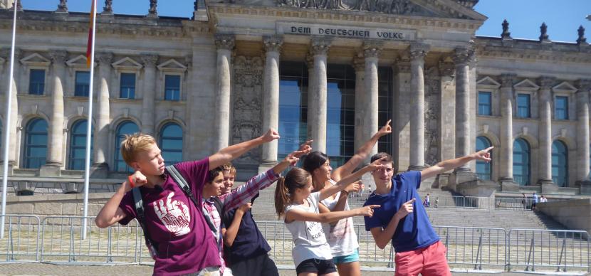 students dancing in berlin