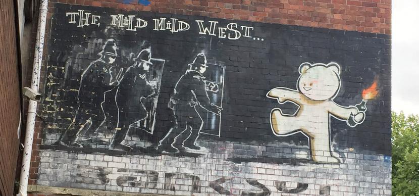 Banksy mural art