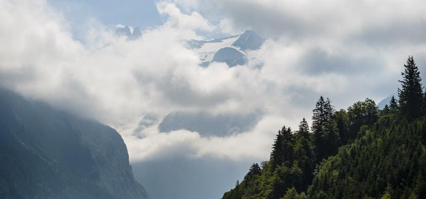 view of swiss mountains