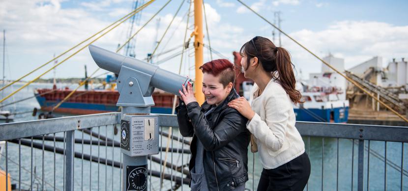 Two student in the Bournemouth pier