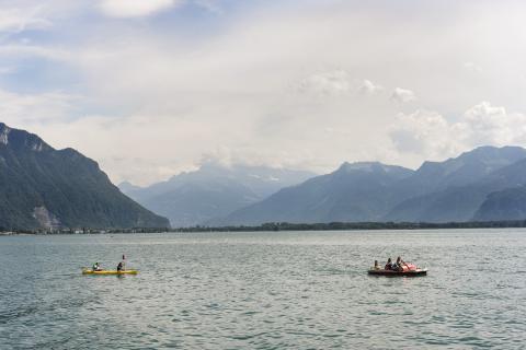Montreux-Riviera (Yaz Kampı 8-17), İsviçre — Kaplan Montreux-Riviera (Yaz Kampı 8-17) kampüsü ve şehir kareleri 3/8
