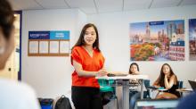 teacher in a classroom