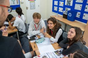 students in a classroom