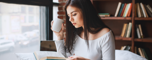 Girl reading a book