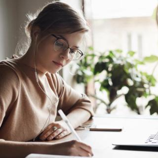 Girl on the computer