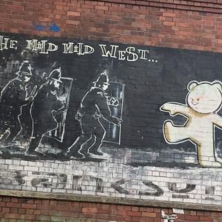 Banksy mural art
