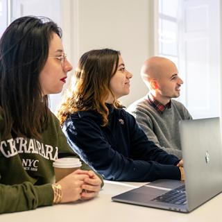 students listening to teacher