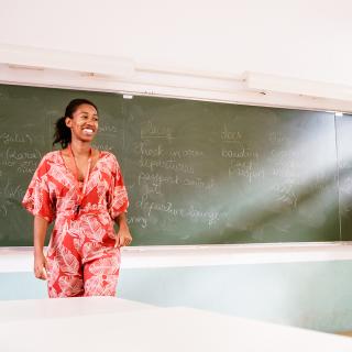 teacher in a classroom