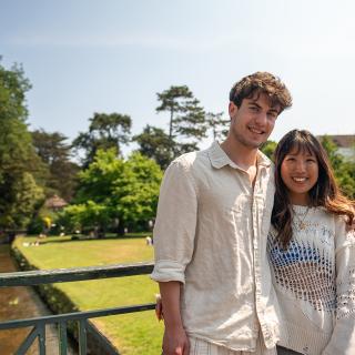 two students in Bournemouth