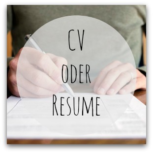 CV oder Resume